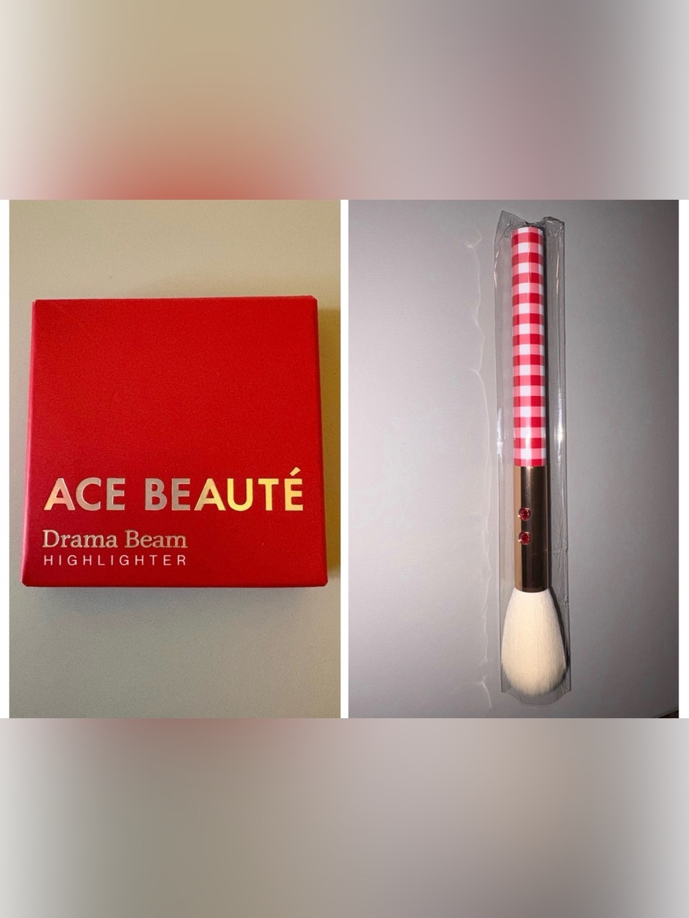 ACE BEAUTÉ Drama Beam Highlighter NEW with FREE Makeup Brush